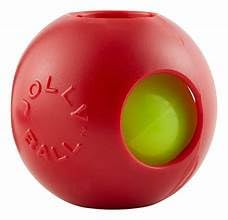 Jolly Pets Teaser Ball Dog Toy, Medium/6 Inches, Red