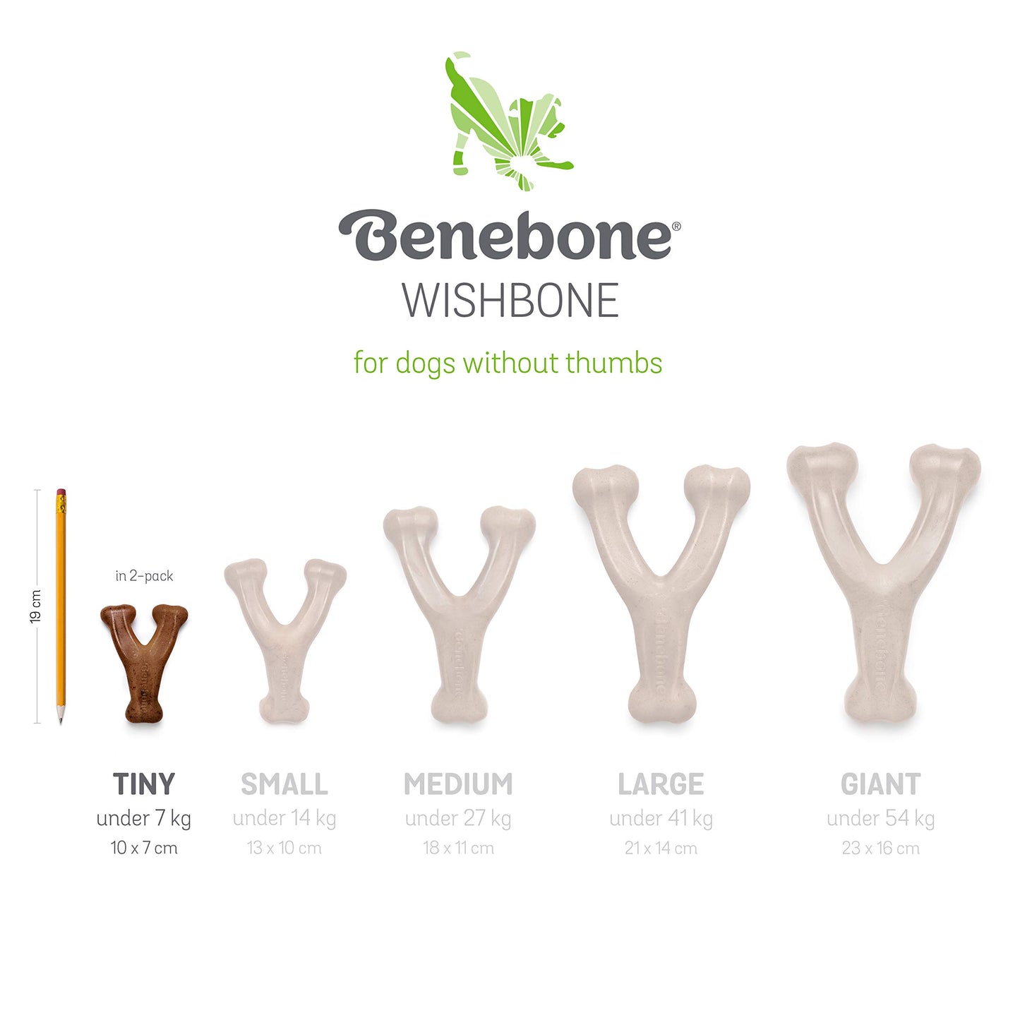 Benebone Medium 4-Pack Dog Chew Toys for Aggressive Chewers, Made in USA, 60lbs and Under