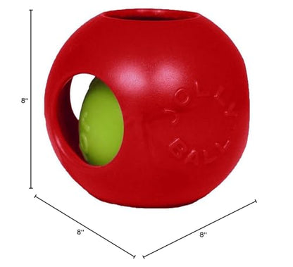 Jolly Pets Teaser Ball Dog Toy, Medium/6 Inches, Red