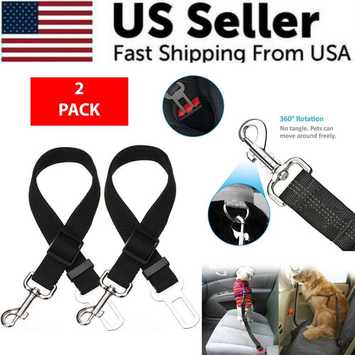 2 Pack Pet Safety Seatbelt Adjustable Harness