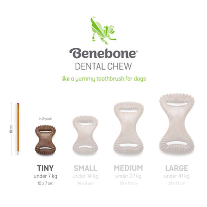 Benebone Medium 4-Pack Dog Chew Toys for Aggressive Chewers, Made in USA, 60lbs and Under
