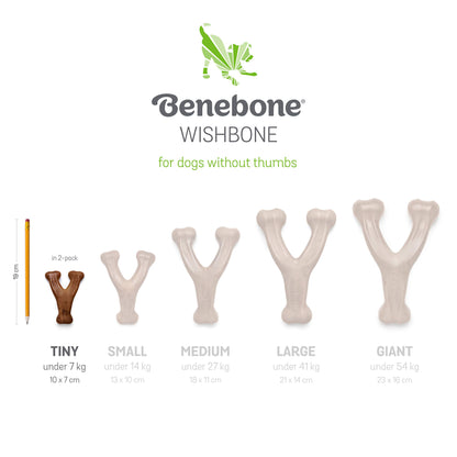 Benebone Medium 4-Pack Dog Chew Toys for Aggressive Chewers, Made in USA, 60lbs and Under