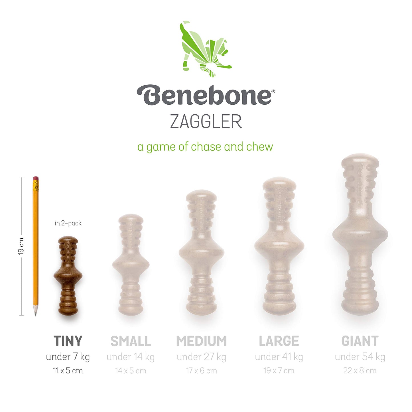 Benebone Medium 4-Pack Dog Chew Toys for Aggressive Chewers, Made in USA, 60lbs and Under