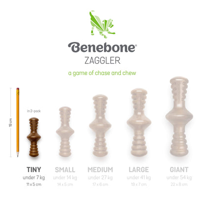 Benebone Medium 4-Pack Dog Chew Toys for Aggressive Chewers, Made in USA, 60lbs and Under