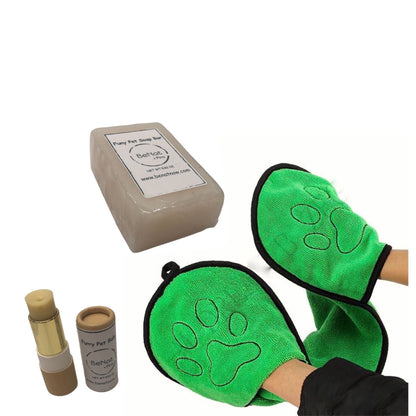 BeNat 3-Piece Pet Grooming Bundle for Your Pets Bath Time