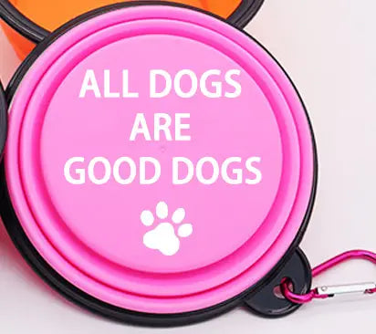 Travel Pet Dish for Dogs and Cats - Collapsible and Available in Multiple Phrases