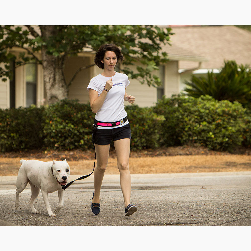 Leash Belt for Hands Free Dog Walking by Squishy Face Studios