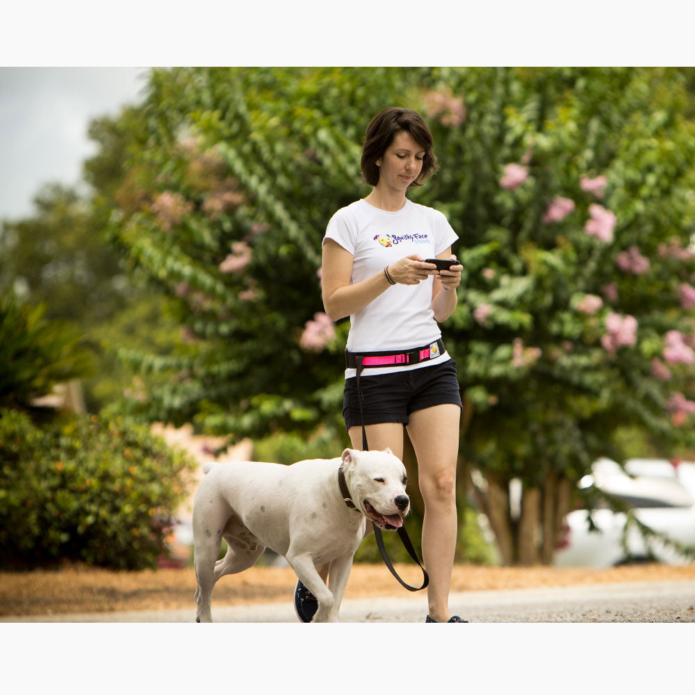 Leash Belt for Hands Free Dog Walking by Squishy Face Studios