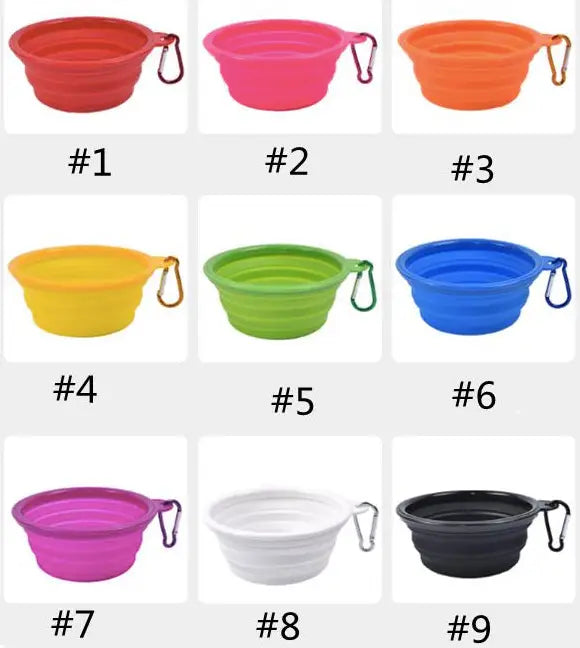 Travel Pet Dish for Dogs and Cats - Collapsible and Available in Multiple Colors