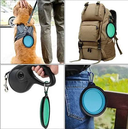 Travel Pet Dish for Dogs and Cats - Collapsible and Available in Multiple Colors