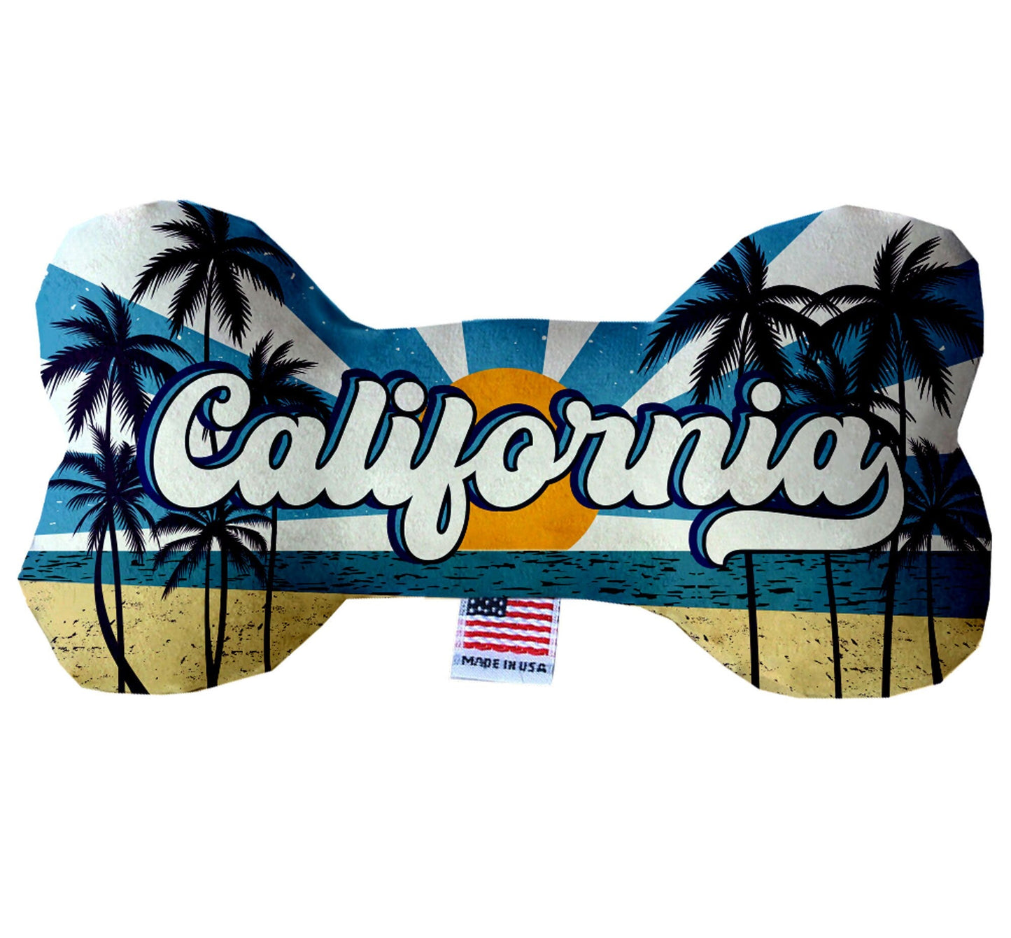 Dog Plush Bone Toys, "California Beaches"