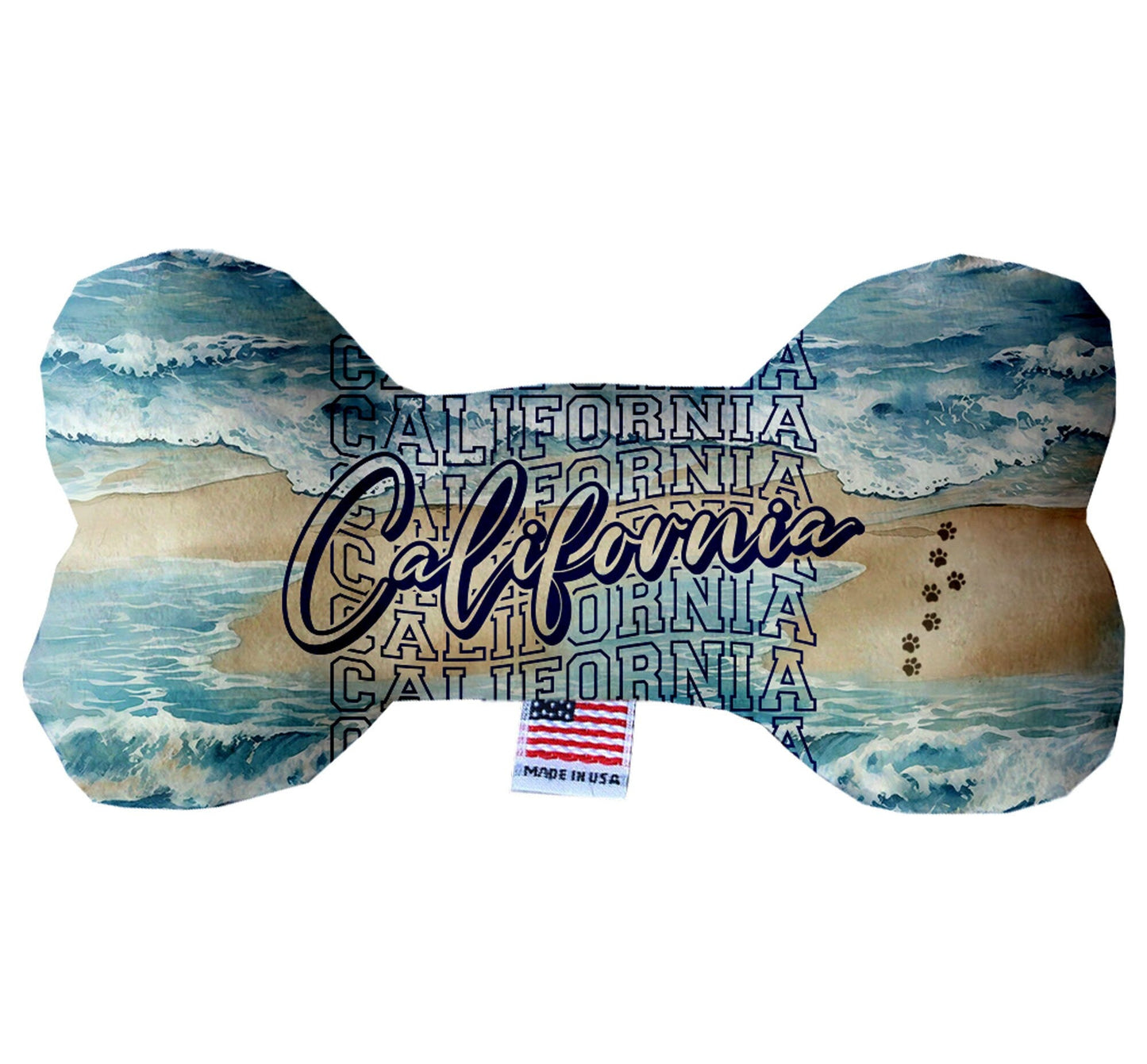 Dog Plush Bone Toys, "California Beaches"