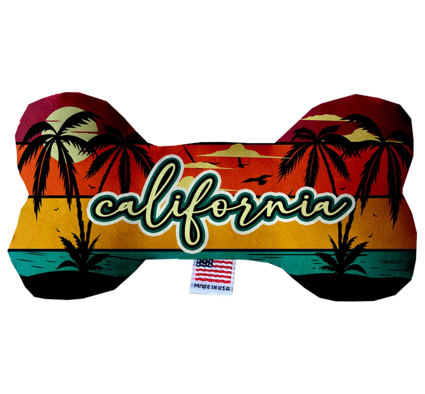 Dog Plush Bone Toys, "California Beaches"